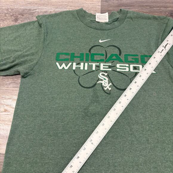 Nike Team Issue MLB Chicago White Sox Heather Green Mens S Center Swoosh T-Shirt - Picture 5 of 8